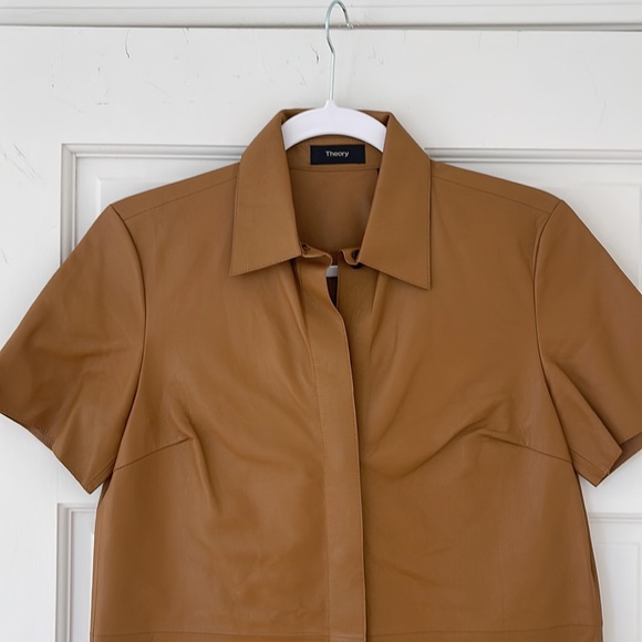 Theory Leather Shirt Dress - Picture 5 of 6